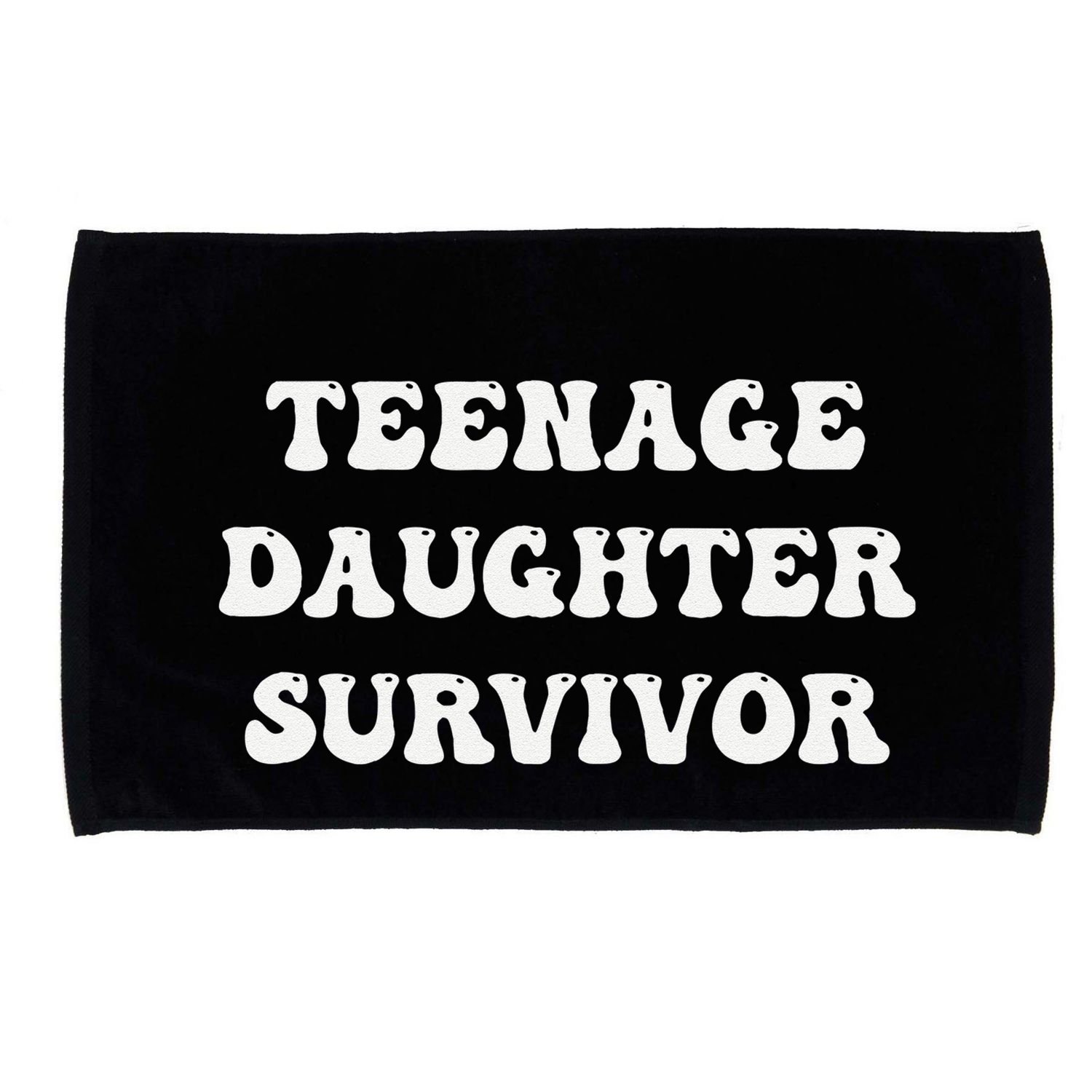Teenage Daughter Survivor Teenager Dad Mom Groovy FatherS Microfiber Hand Towel