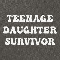 Teenage Daughter Survivor Teenager Dad Mom Groovy FatherS Cotton Canvas Backpack