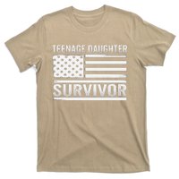 Teenage Daughter Survivor Vintage Dad Mom FatherS Day T-Shirt