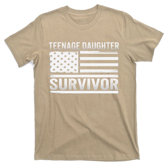 Teenage Daughter Survivor Vintage Dad Mom FatherS Day T-Shirt