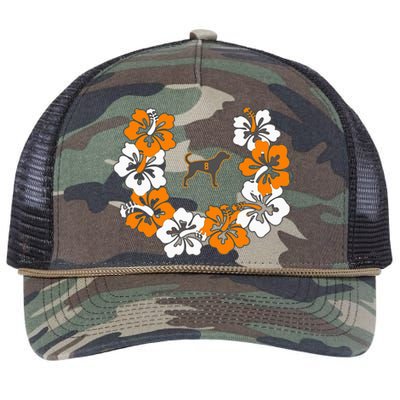 Tennessee Dog Sport Lovers Coonhound Fan Hawaii Lei Retro Rope Trucker Hat Cap