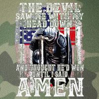 The Devil Saw Me With My Head Down Thought HeD Won On Back Legacy Tie Dye Trucker Hat