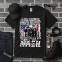 The Devil Saw Me With My Head Down Thought HeD Won On Back Tall T-Shirt