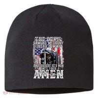 The Devil Saw Me With My Head Down Thought HeD Won On Back Sustainable Beanie