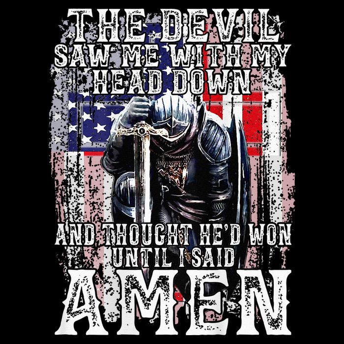 The Devil Saw Me With My Head Down Thought HeD Won On Back Cooling Performance Long Sleeve Crew