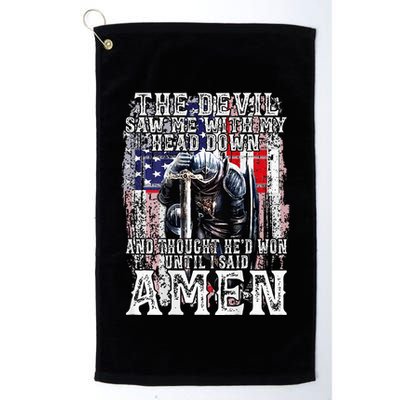 The Devil Saw Me With My Head Down Thought HeD Won On Back Golf Towel