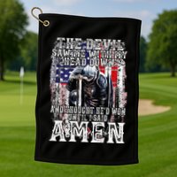 The Devil Saw Me With My Head Down Thought HeD Won On Back Golf Towel