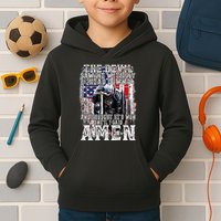 The Devil Saw Me With My Head Down Thought HeD Won On Back Kids Hoodie