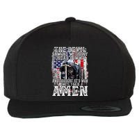 The Devil Saw Me With My Head Down Thought HeD Won On Back Wool Snapback Cap