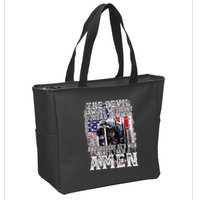 The Devil Saw Me With My Head Down Thought HeD Won On Back Zip Tote Bag