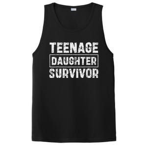 Teenage Daughter Survivor FatherS Day Dad Joke PosiCharge Competitor Tank