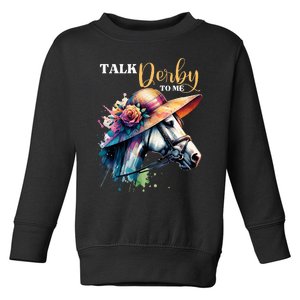 Talk Derby To Me Funny Racing Horse Toddler Sweatshirt