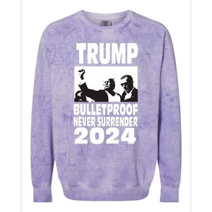 Teflon Don Trump 2024 Bulletproof Never Surrender Legend Colorblast Crewneck Sweatshirt