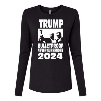 Teflon Don Trump 2024 Bulletproof Never Surrender Legend Womens Cotton Relaxed Long Sleeve T-Shirt