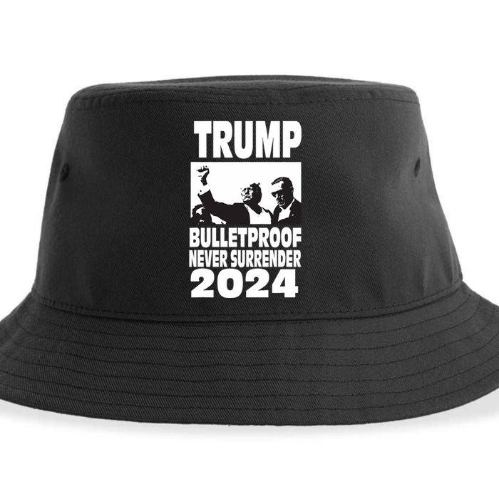 Teflon Don Trump 2024 Bulletproof Never Surrender Legend Sustainable Bucket Hat