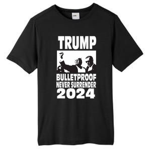 Teflon Don Trump 2024 Bulletproof Never Surrender Legend Tall Fusion ChromaSoft Performance T-Shirt