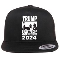 Teflon Don Trump 2024 Bulletproof Never Surrender Legend Flat Bill Trucker Hat