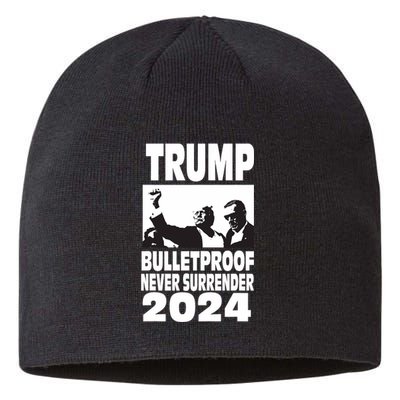 Teflon Don Trump 2024 Bulletproof Never Surrender Legend Sustainable Beanie