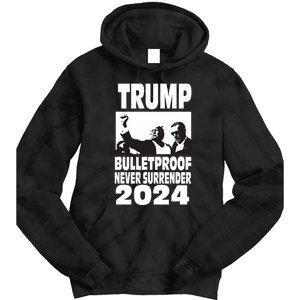 Teflon Don Trump 2024 Bulletproof Never Surrender Legend Tie Dye Hoodie