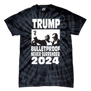 Teflon Don Trump 2024 Bulletproof Never Surrender Legend Tie-Dye T-Shirt