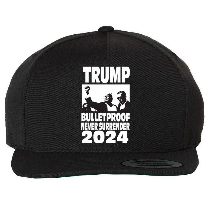 Teflon Don Trump 2024 Bulletproof Never Surrender Legend Wool Snapback Cap