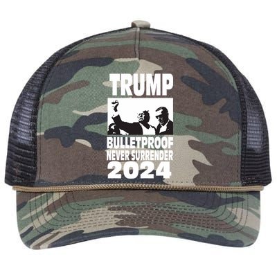 Teflon Don Trump 2024 Bulletproof Never Surrender Legend Retro Rope Trucker Hat Cap