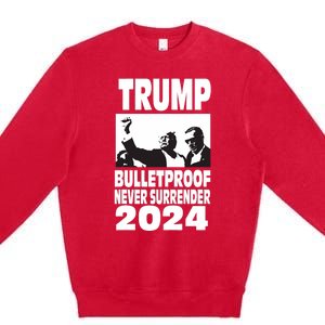 Teflon Don Trump 2024 Bulletproof Never Surrender Legend Premium Crewneck Sweatshirt