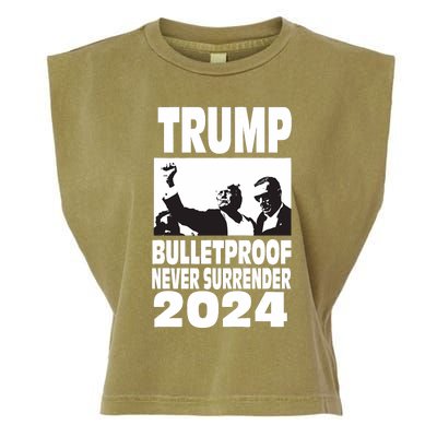 Teflon Don Trump 2024 Bulletproof Never Surrender Legend Garment-Dyed Women's Muscle Tee