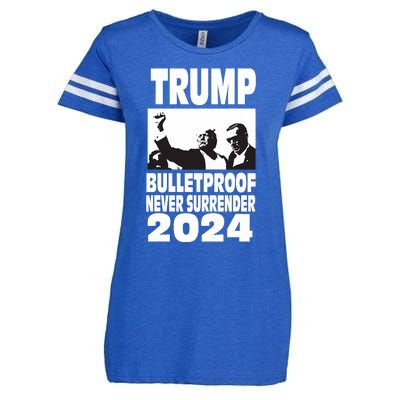 Teflon Don Trump 2024 Bulletproof Never Surrender Legend Enza Ladies Jersey Football T-Shirt