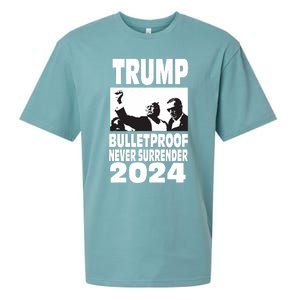 Teflon Don Trump 2024 Bulletproof Never Surrender Legend Sueded Cloud Jersey T-Shirt