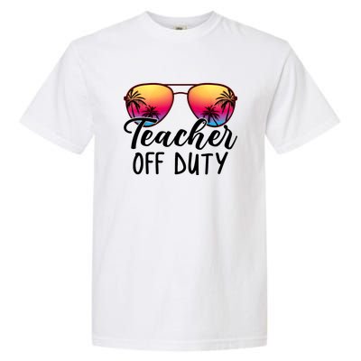 Tie Dye Teacher Off Duty Last Day Of School Teacher Summer Garment-Dyed Heavyweight T-Shirt