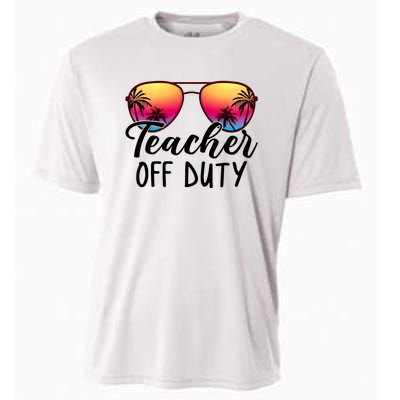 Tie Dye Teacher Off Duty Last Day Of School Teacher Summer Cooling Performance Crew T-Shirt