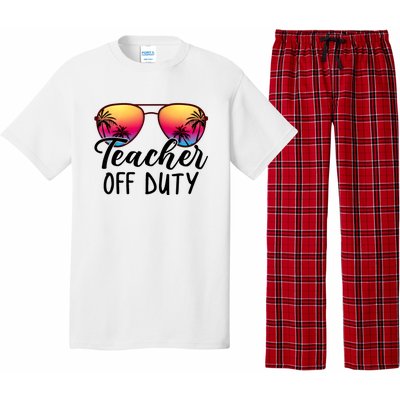 Tie Dye Teacher Off Duty Last Day Of School Teacher Summer Pajama Set