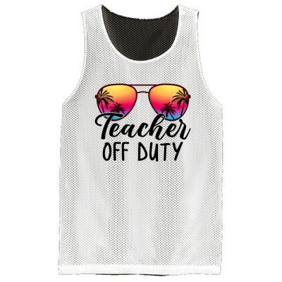 Tie Dye Teacher Off Duty Last Day Of School Teacher Summer Mesh Reversible Basketball Jersey Tank