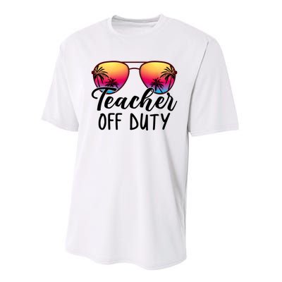 Tie Dye Teacher Off Duty Last Day Of School Teacher Summer Performance Sprint T-Shirt