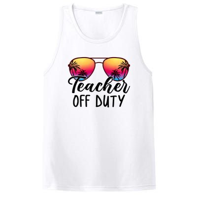 Tie Dye Teacher Off Duty Last Day Of School Teacher Summer PosiCharge Competitor Tank