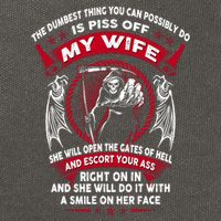The Dumbest Thing You Can Possibly Do Is Piss Off My Wife Cotton Canvas Backpack