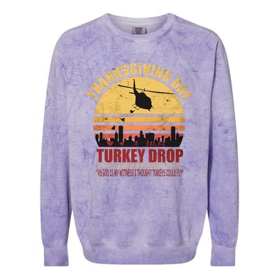 Thanksgiving day Turkey Drop As God Is My Witness Colorblast Crewneck Sweatshirt