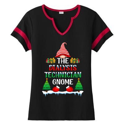 The Dialysis Technician Gnome Kidney Nurse Christmas Ladies Halftime Notch Neck Tee