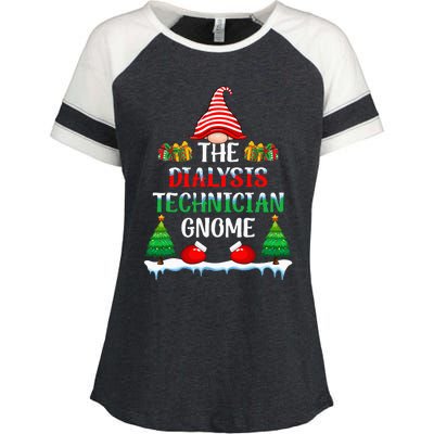 The Dialysis Technician Gnome Kidney Nurse Christmas Enza Ladies Jersey Colorblock Tee