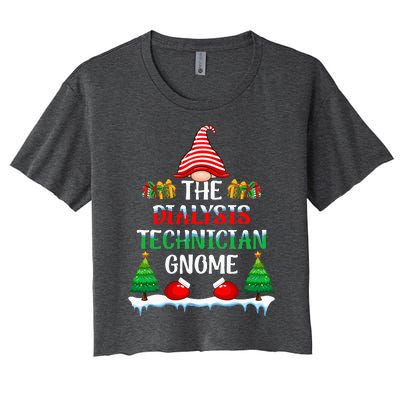 The Dialysis Technician Gnome Kidney Nurse Christmas Women's Crop Top Tee