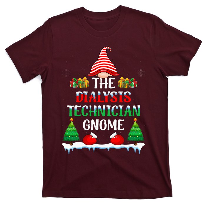 The Dialysis Technician Gnome Kidney Nurse Christmas T-Shirt