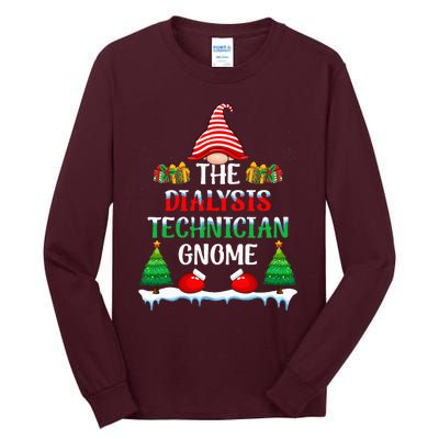 The Dialysis Technician Gnome Kidney Nurse Christmas Tall Long Sleeve T-Shirt