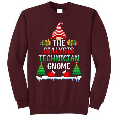 The Dialysis Technician Gnome Kidney Nurse Christmas Tall Sweatshirt