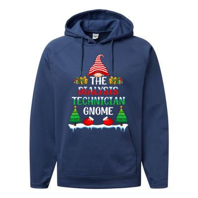 The Dialysis Technician Gnome Kidney Nurse Christmas Performance Fleece Hoodie