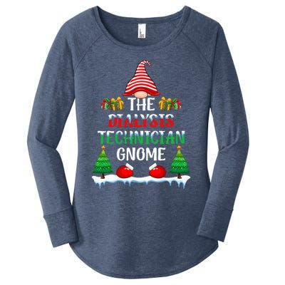 The Dialysis Technician Gnome Kidney Nurse Christmas Women's Perfect Tri Tunic Long Sleeve Shirt