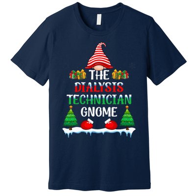 The Dialysis Technician Gnome Kidney Nurse Christmas Premium T-Shirt