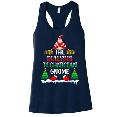 The Dialysis Technician Gnome Kidney Nurse Christmas Women's Racerback Tank