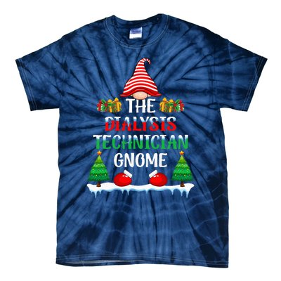 The Dialysis Technician Gnome Kidney Nurse Christmas Tie-Dye T-Shirt