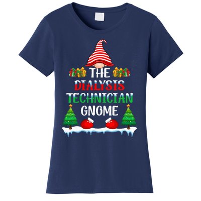 The Dialysis Technician Gnome Kidney Nurse Christmas Women's T-Shirt